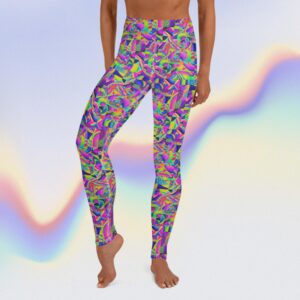 all over print yoga leggings white front 6631691143fe2