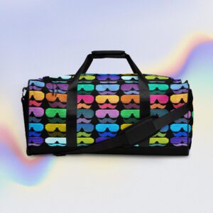 all over print duffle bag white front 66ecec3e84c91