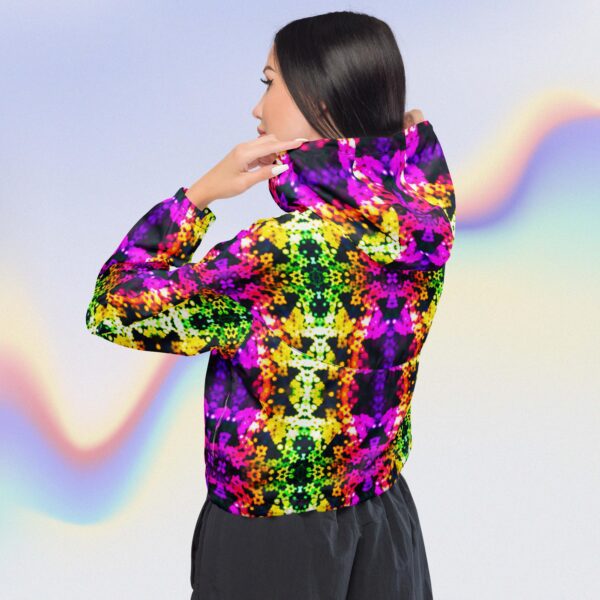 all over print womens cropped windbreaker black back 66ecd78f28e10